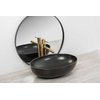 Rea CAROLA SLIM Black Mat keramické umývadlo na dosku 51 x 40 cm U0421