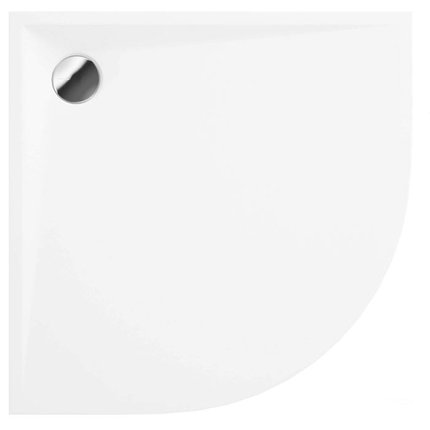 Deante KERRIA PLUS SOLID štvrťkruhová sprchová vanička 80 x 3 cm biela KTS_054B