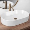 Rea NADIA White Matt keramické umývadlo na dosku 61 x 38,5 cm REA-U9657