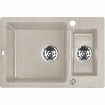 Laveo CELIA granitový drez 64 x 44 cm, bež SBC_430T