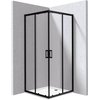 Deante FUNKIA EVO sprchový kút s vaničkou 80 x 80 x 195 cm sklo číre, profil čierny KYCPN088P