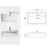 Besco CeraBe ASSOS CERA-LINE White keramické umývadlo na dosku 70 x 40 cm UNC-70-ASB