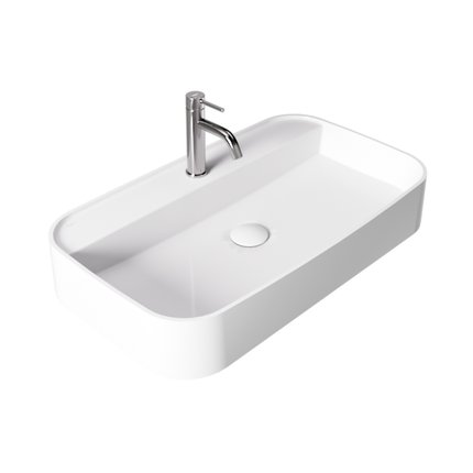 Besco CeraBe ASSOS CERA-LINE White keramické umývadlo na dosku 70 x 40 cm UNC-70-ASB