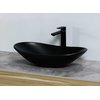 Rea ROYAL Black Mat keramické umývadlo na dosku 61 x 36 cm U0442