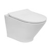 Roca GAP ROUND Compacto závesná WC misa 35,5 x 48 cm RimFree so sedátkom, A34H0N3000