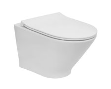 Roca GAP ROUND Compacto závesná WC misa 35,5 x 48 cm RimFree so sedátkom, A34H0N3000