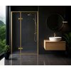 Rea ATLAS BRUSH GOLD Sprchové dvere jednokrídlové 90 x 200 cm, sklo číre, pravé K4671