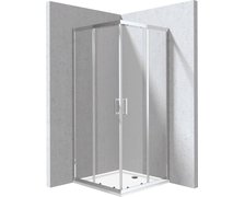 Deante FUNKIA EVO sprchový kút s vaničkou 90 x 80 x 195 cm sklo číre, profil chróm KYCP0089P