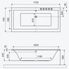 Excellent Pryzmat SLIM – Obdĺžniková akrylátová vaňa do kúpeľne 170 × 75 cm (WAEX.PRY17WHS)