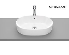Roca GAP ROUND keramické umývadlo na dosku 55 x 39 cm, biele SUPRAGLAZE® A3270Y1S00