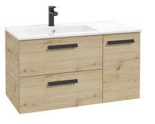 Kúpeľňová skrinka Faro D90 set s umývadlom 90 x 45 cm - dub artisan