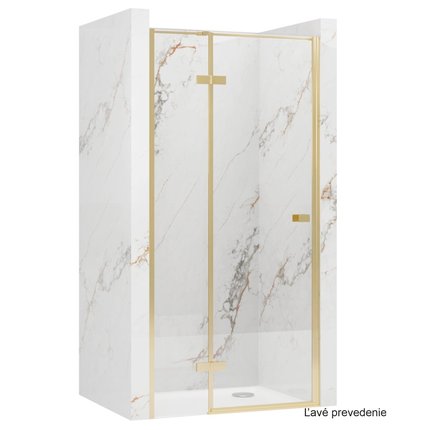 Rea ATLAS BRUSH GOLD Sprchové dvere jednokrídlové 100 x 200 cm, sklo číre, ľavé K4674