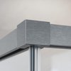 Radaway IDEA BRUSHED NICKEL KDD štvorcový sprchový kút 75 x 120 x 205 cm 387066-91-01L+387064-91-01R