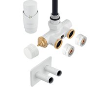 Novaservis Rohová termostatická sada pre jednobodové pripojenie kúpeľňového radiátora ZTT30WH