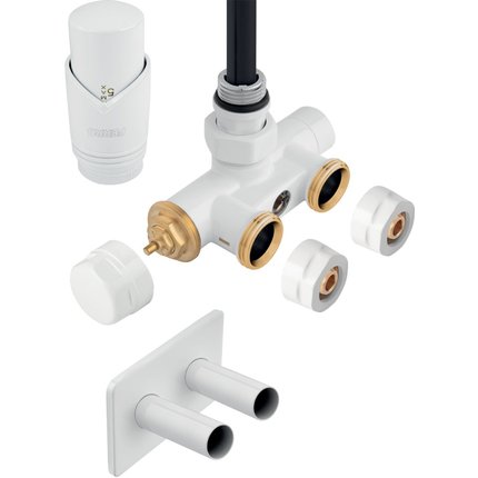 Novaservis Rohová termostatická sada pre jednobodové pripojenie kúpeľňového radiátora ZTT30WH