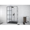 Besco Excea Black Walk-in 120 x 80 x 190 cm sklo číre