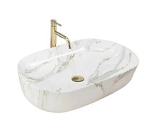Rea CLEO 61 Aiax Shiny keramické umývadlo na dosku 61 x 41 cm REA-U9656