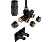 Novaservis Rohová termostatická sada pre jednobodové pripojenie kúpeľňového radiátora ZTT30BL