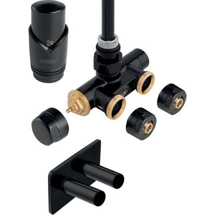 Novaservis Rohová termostatická sada pre jednobodové pripojenie kúpeľňového radiátora ZTT30BL