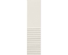 Tubadzin GROOVE White Sugar 2 STR lesklý obklad  7,8 x 29,8 cm