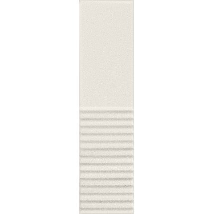 Tubadzin GROOVE White Sugar 2 STR lesklý obklad 7,8 x 29,8 cm