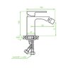Laveo KVADRATO bidetová vodovodná batéria BLQ_032D