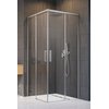 Radaway IDEA BRUSHED NICKEL KDD obdĺžnikový sprchový kút 80 x 75 x 205 cm 387061-91-01L+387066-91-01R