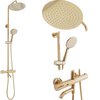 Rea AERO GOLD sprchová zástena 120 x 195 cm sklo číre K8443