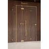 Radaway ESSENZA PRO BRUSHED GOLD KDJ + S obdĺžnikový sprchový kút 110 x 80 cm 10097311-99-01R+10098080-01-01+10098080-01-01