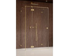Radaway ESSENZA PRO BRUSHED GOLD KDJ + S obdĺžnikový sprchový kút 110 x 80 cm 10097311-99-01R+10098080-01-01+10098080-01-01