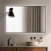 Elita SHARON SQUARE Led zrkadlo s osvetlením v ráme 120 x 80 cm, Black RE061203010560