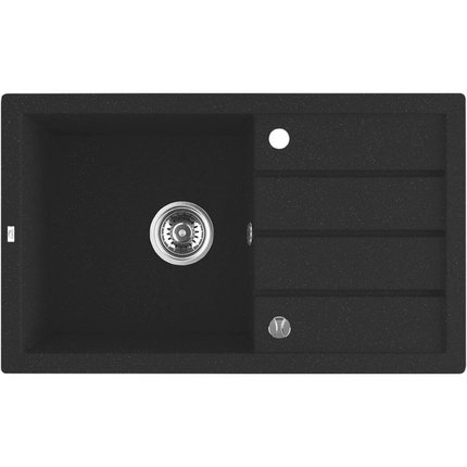 Laveo TRZYNASTKA granitový drez 79 x 48 cm, čierny SBP_711T