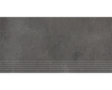 Nowa Gala Neutro NU 14 čierna gres rektifikovaná schodnica matná 29,7 x 59,7 cm