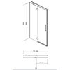 Cersanit CREA sprchový kut 80 x 100 x 200 cm, profil chróm S159-001,S159-009