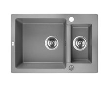 Laveo CELIA granitový drez 64 x 44 cm, sivý SBC_530T