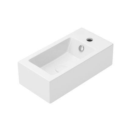 Uptrend – Umývadlo na stenu Auris P 50 × 25,5 cm biele lesklé pravé TR4127A