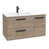 Kúpeľňová skrinka Faro D90 set s umývadlom 90 x 45 cm - orech rockford