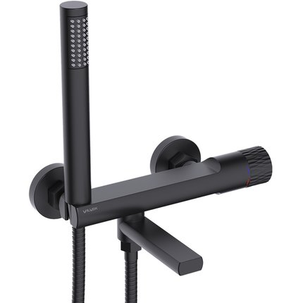 VALVEX DECOR Black – nástenná vaňová batéria s príslušenstvom, 2420670
