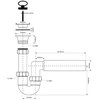 McAlpine drezový sifón s doplnkovým pripojením pre umývačku alebo pračku HC7HC15