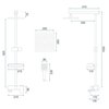 Rea ATLAS CHROM sprchový kút 100 x 100 x 200 cm, sklo číre, pravý K4665 + K4334