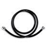 Novaservis sprchová hadica plastová 150 cm čierna - chróm PVC/150,5