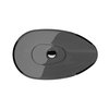 Besco NEYA CARBON GREY umývadlo na dosku 60 x 35 cm #UMN-60-CGW