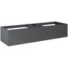 Elita komoda Look Slim 160 cm 2S antracit vysoký lesk, 160x31,8x44,9 cm, RE081604026610