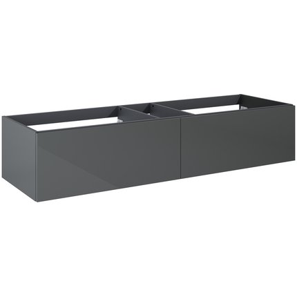 Elita komoda Look Slim 160 cm 2S antracit vysoký lesk, 160x31,8x44,9 cm, RE081604026610