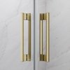 Radaway IDEA Brushed Gold KDJ obdĺžnikový sprchový kút 100 x 70 x 205 cm 387040-99-01R+387048-99-01L