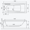 Excellent Ava – Obdĺžniková akrylátová vaňa do kúpeľne 150 × 70 cm (WAEX.AVA15WH)
