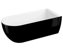 Polimat MURENA voľne stojaca prístenná akrylátová vaňa, čierna 170 x 75 cm 00744