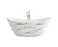 Rea FERRANO SLIM NATURE voľne stojaca akrylátova vaňa 170 x 73 cm REA-W0505