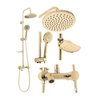 Rea HUGO GOLD BRUSH sprchový kút 90 x 90 x 200,5 cm sklo číre K8411-K6613