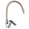 Kuchinox ELZA drezová vodovodná batéria s flexibilnou výtokovou hadicou F, chróm/bež BKE_467D